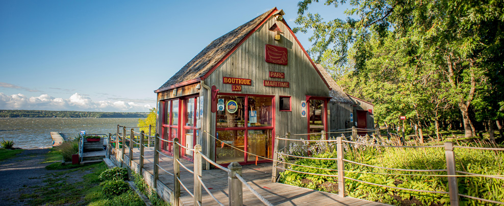 Boutique du parc maritime sur l’île d’Orléans.